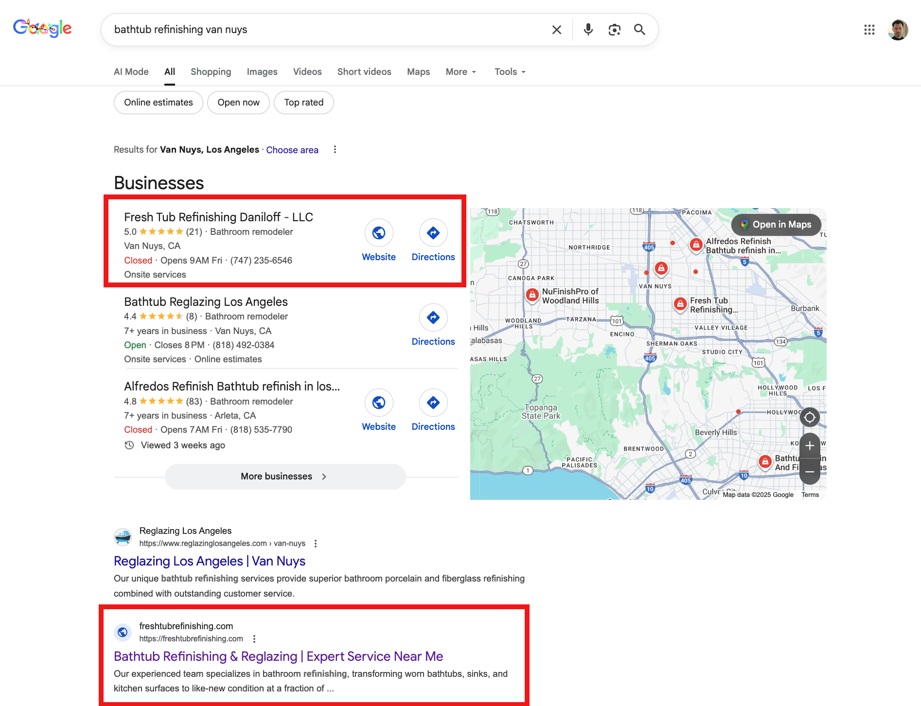 Google Search Results